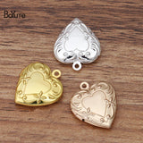 BoYuTe 20MM Brass Heart Memory Locket Pendant Charms for Jewelry Making