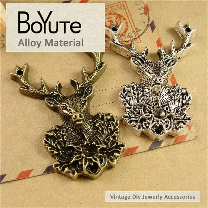 BoYuTe Deer Pendant Diy Charms Jewelry Findings