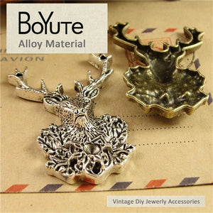BoYuTe Deer Pendant Diy Charms Jewelry Findings