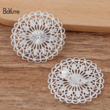 BoYuTe 38MM Metal Brass Filigree Flower Brooch Pins - DIY Jewelry Accessories