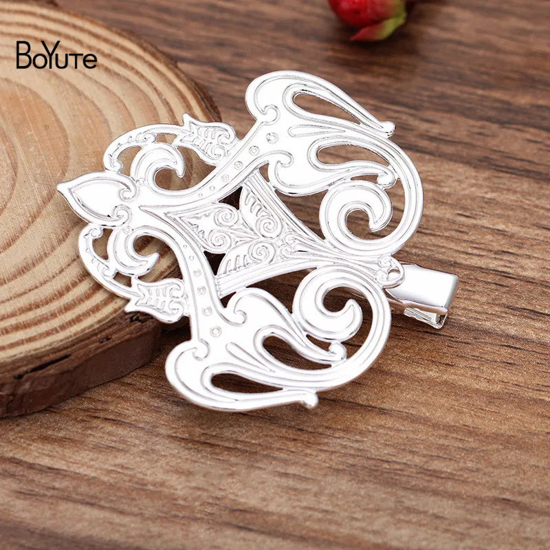BoYuTe 45x50MM Filigree Flower Hair Clips - 20 Pieces/Lot