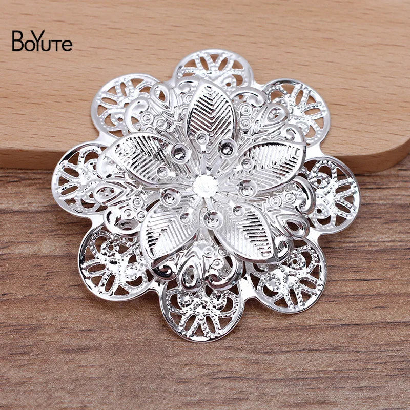 BoYuTe 56MM Metal Flower Base DIY Jewelry Accessories