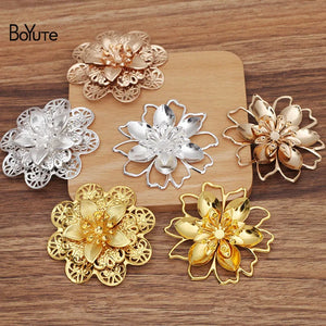 BoYuTe 56MM Metal Flower Base DIY Jewelry Accessories