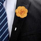 BoYuTe High Camellia Flower Lapel Pin Brooch Men Wedding Boutonniere