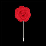 BoYuTe High Camellia Flower Lapel Pin Brooch Men Wedding Boutonniere