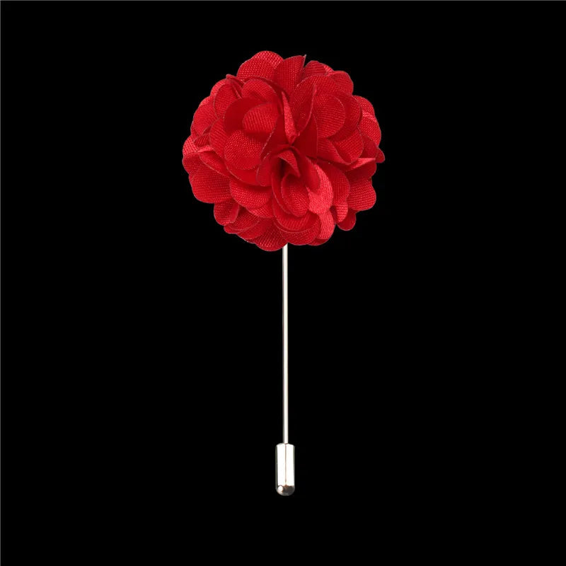 BoYuTe Fabric Flower Lapel Pin Men's Suit Wedding Brooch