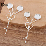 BoYuTe Hairpin Bangs Clips Welding 12MM Blank Tray Base Diy Hair Accessories