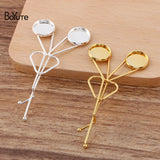 BoYuTe Hairpin Bangs Clips Welding 12MM Blank Tray Base Diy Hair Accessories