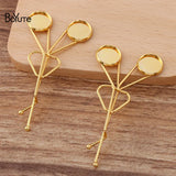 BoYuTe Hairpin Bangs Clips Welding 12MM Blank Tray Base Diy Hair Accessories