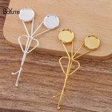 BoYuTe Hairpin Bangs Clips Welding 12MM Blank Tray Base Diy Hair Accessories