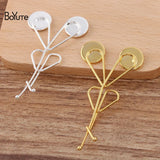 BoYuTe Hairpin Bangs Clips Welding 12MM Blank Tray Base Diy Hair Accessories