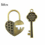 Lot of 20 Antique Bronze Key Lock Charm Pendants 20*50MM