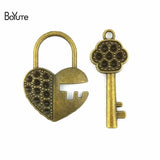 Lot of 20 Antique Bronze Key Lock Charm Pendants 20*50MM