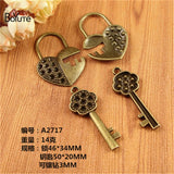 Lot of 20 Antique Bronze Key Lock Charm Pendants 20*50MM