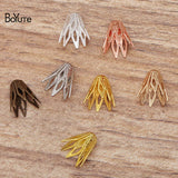 BoYuTe 200 Pcs 9*10MM Filigree Flower Charms Brass DIY Jewelry Vintage