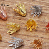 BoYuTe 200 Pcs 9*10MM Filigree Flower Charms Brass DIY Jewelry Vintage