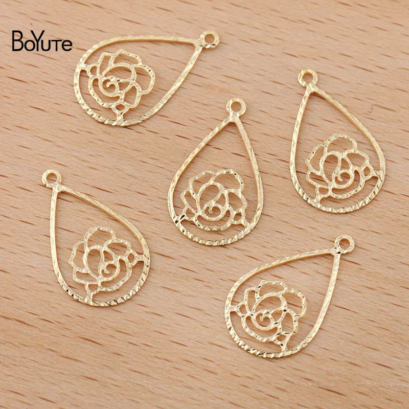 BoYuTe Water Drop Flower Charms DIY Materials