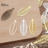 BoYuTe Brass Leaf Charm Diy Jewelry Accessories 23*9MM