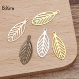 BoYuTe Brass Leaf Charm Diy Jewelry Accessories 23*9MM