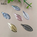 BoYuTe Brass Leaf Charm Diy Jewelry Accessories 23*9MM