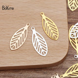 BoYuTe Brass Leaf Charm Diy Jewelry Accessories 23*9MM