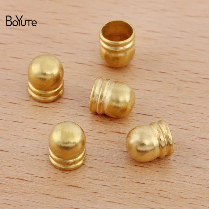 BoYuTe Rope End Caps Leather Clasps Metal Brass DIY Jewelry Accessories