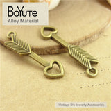BoYuTe 200Pcs 8*30MM Arrow Heart Charms Bronze Plated Love Pendants
