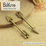 BoYuTe 200Pcs 8*30MM Arrow Heart Charms Bronze Plated Love Pendants