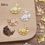 BoYuTe 13MM Filigree Flower Charms Lot of 200 - DIY Hand Jewelry Accessories
