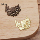 BoYuTe 13MM Filigree Flower Charms Lot of 200 - DIY Hand Jewelry Accessories