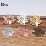 BoYuTe 20Pcs Maple Leaf Charm 6 Colors Pendant Charms for Necklace