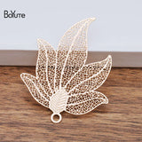 BoYuTe 20Pcs Maple Leaf Charm 6 Colors Pendant Charms for Necklace