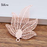 BoYuTe 20Pcs Maple Leaf Charm 6 Colors Pendant Charms for Necklace