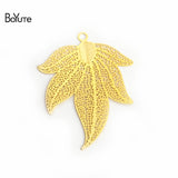 BoYuTe 20Pcs Maple Leaf Charm 6 Colors Pendant Charms for Necklace
