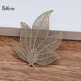 BoYuTe 20Pcs Maple Leaf Charm 6 Colors Pendant Charms for Necklace