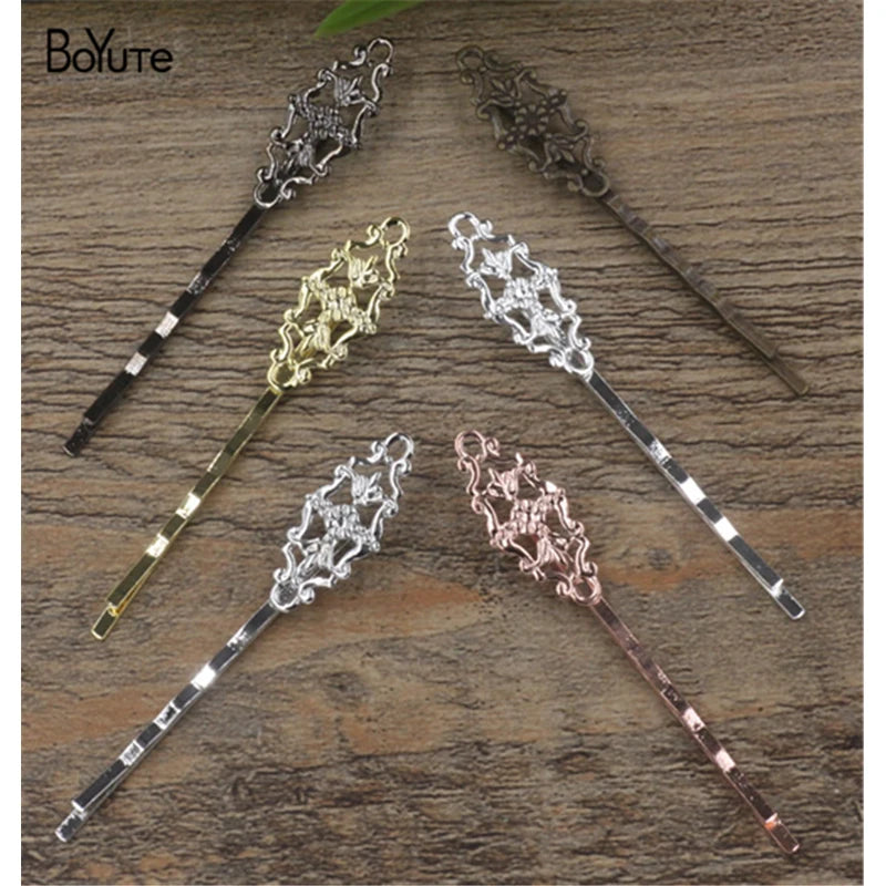 BoYuTe 20Pcs 6 Colors Flower Hair Barrette Women Hair Accessories