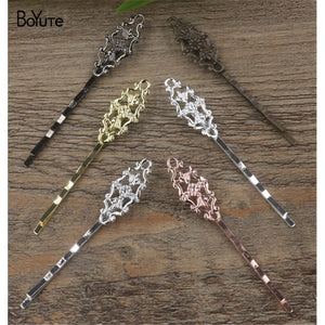BoYuTe 20Pcs 6 Colors Flower Hair Barrette Women Hair Accessories