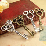 BoYuTe 30Pcs 23*47MM Zinc Alloy Key Pendant Vintage DIY Charms Pendants