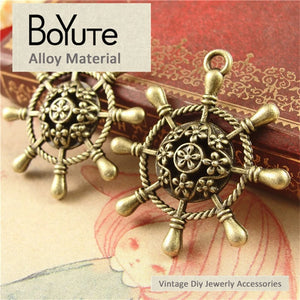 Vintage Style Bronze Steering Wheel Rudder Pendants