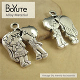 BoYuTe 23*31MM Charms Antique Bronze Silver Plated Alloy Pendant