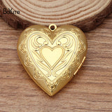 BoYuTe Brass Heart Shaped Photo Locket Pendant