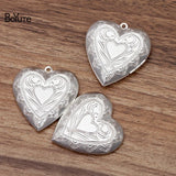 BoYuTe Brass Heart Shaped Photo Locket Pendant