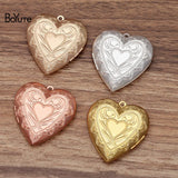 BoYuTe Brass Heart Shaped Photo Locket Pendant