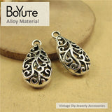 BoYuTe 12*24MM Antique Bronze Silver Plated Zinc Alloy Water Drop Pendant Charms