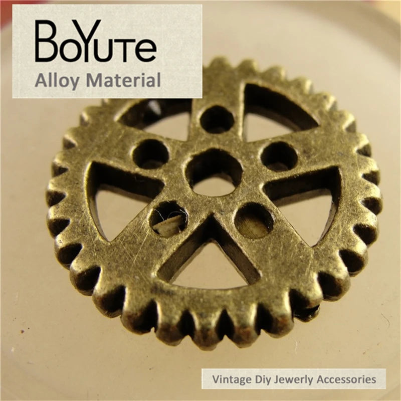 BoYuTe 20MM Antique Bronze Gear Charms Pendant Lot