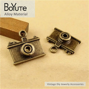 BoYuTe Camera Charms 21*23MM Antique Bronze Plated DIY Jewelry Findings