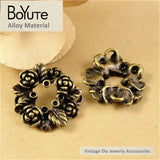 BoYuTe 26MM Vintage Rose Flower Circle Pendant Diy Jewelry Findings