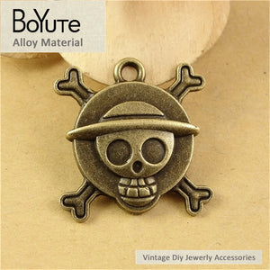 Vintage Korea Antique Bronze Skull Pendants 29*27MM x40 Lot