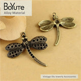 BoYuTe Vintage Metal Butterfly Dragonfly Charms 37*35MM