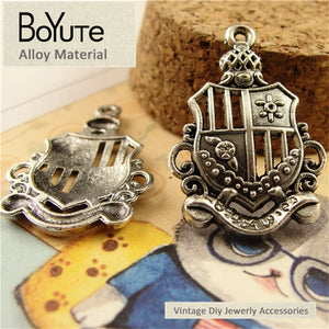 BoYuTe Vintage Style Antique Bronze Big Crown Pendant for Jewelry Making